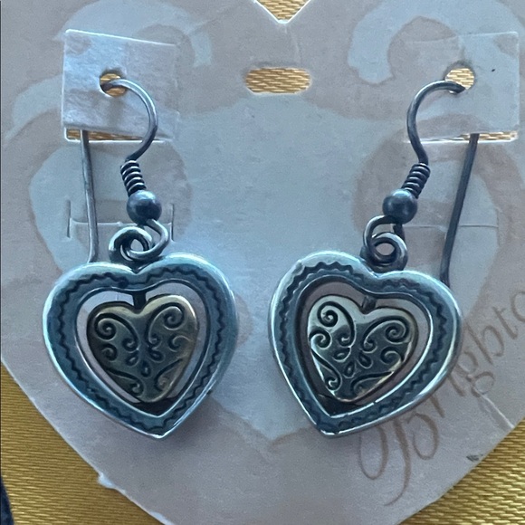 Heart-Shaped Brighton Silver Earrings - Picture 4 of 4